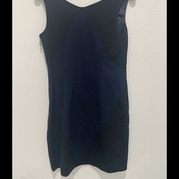Abaete Black Navy Blue Colorblock Dress Party Sheath size 6 - Picture 2 of 3